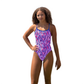 Jowe Tie Back Flawless Fashion Full Body Print Swimsuit