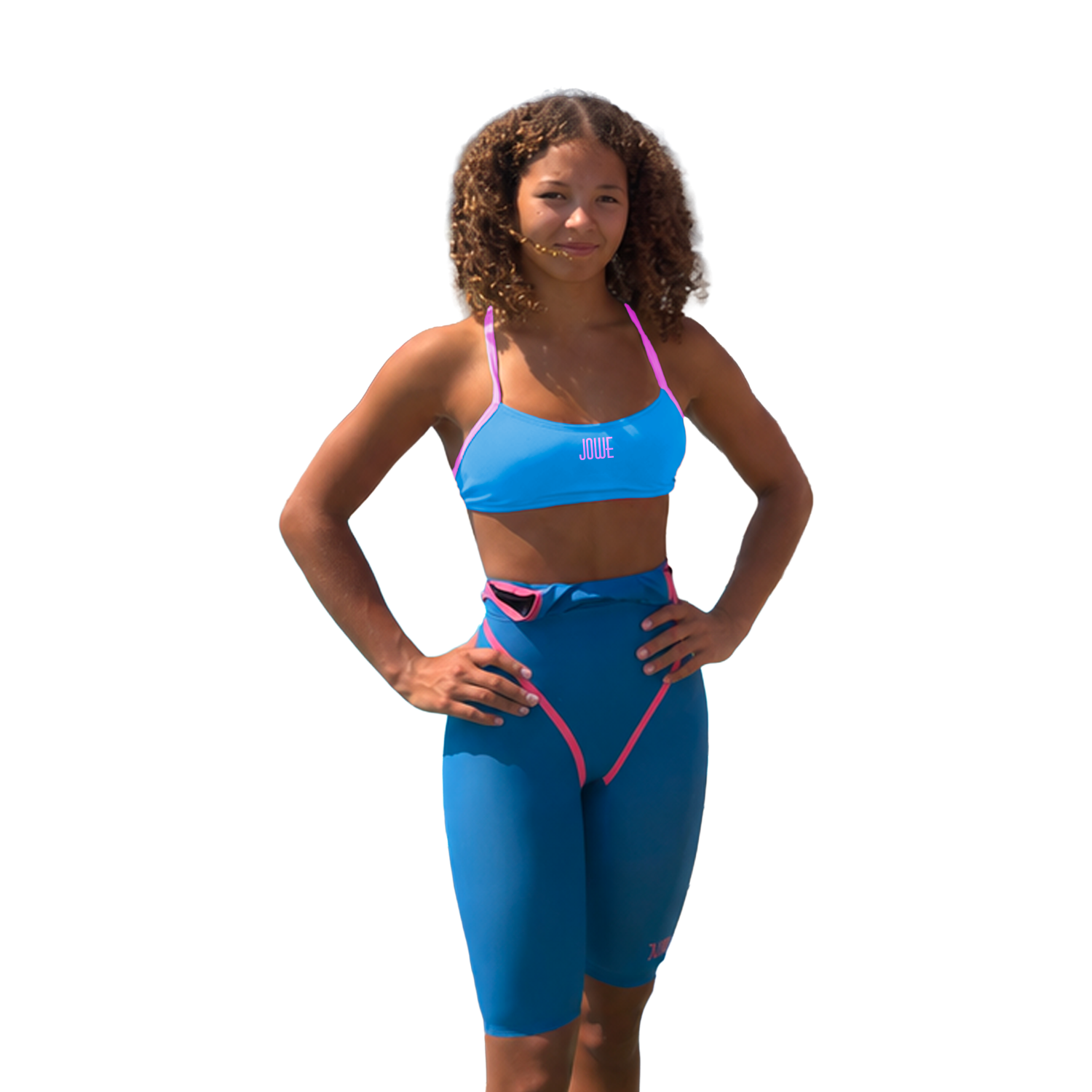 Jowe Women's Bikini Top - Laguna / Chewing Gum