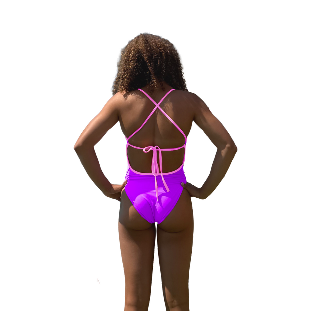 Jowe Women's Tie-Back Swimsuit - Paddle / Vibration