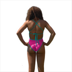 Jowe Women's Reversible Tie-Back Swimsuit - Wonderland/Penelope